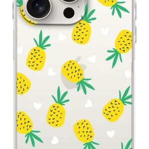 Pineapple with Hearts Phone Case 
Compatible for iPhone 15